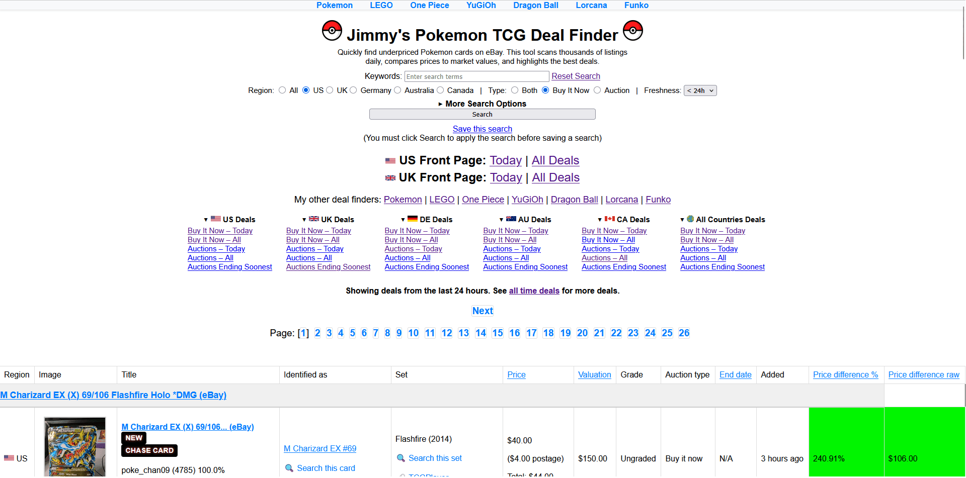 Jimmy's Pokemon Deal Finder screenshot 1