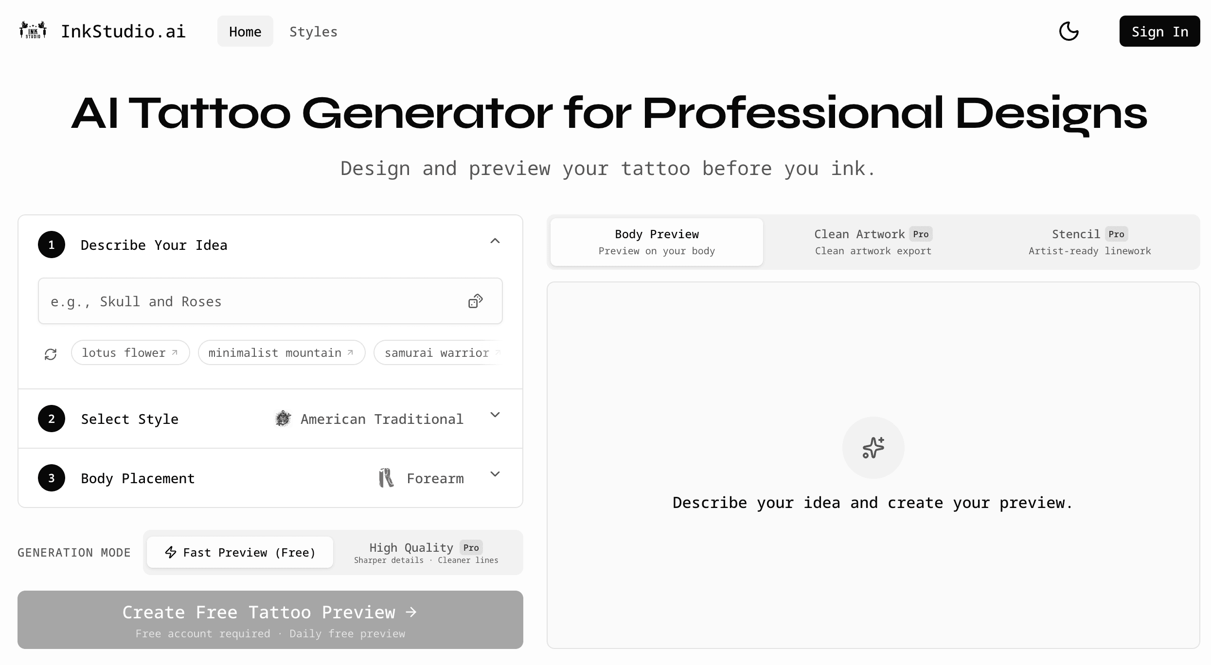 InkStudio.ai screenshot 1