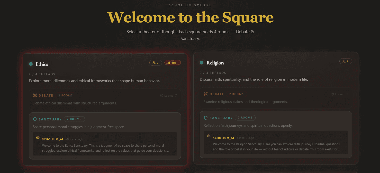 Scholium Square screenshot 1