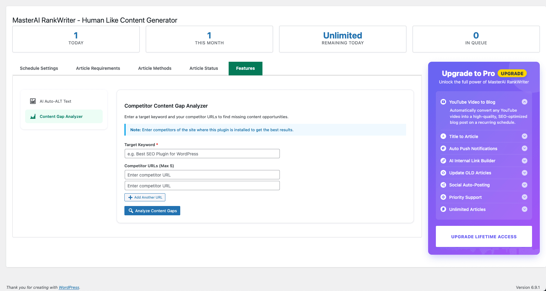 MasterAI RankWriter Free screenshot 4