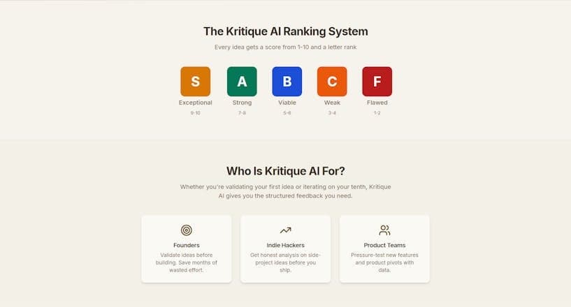 Kritique AI screenshot 2