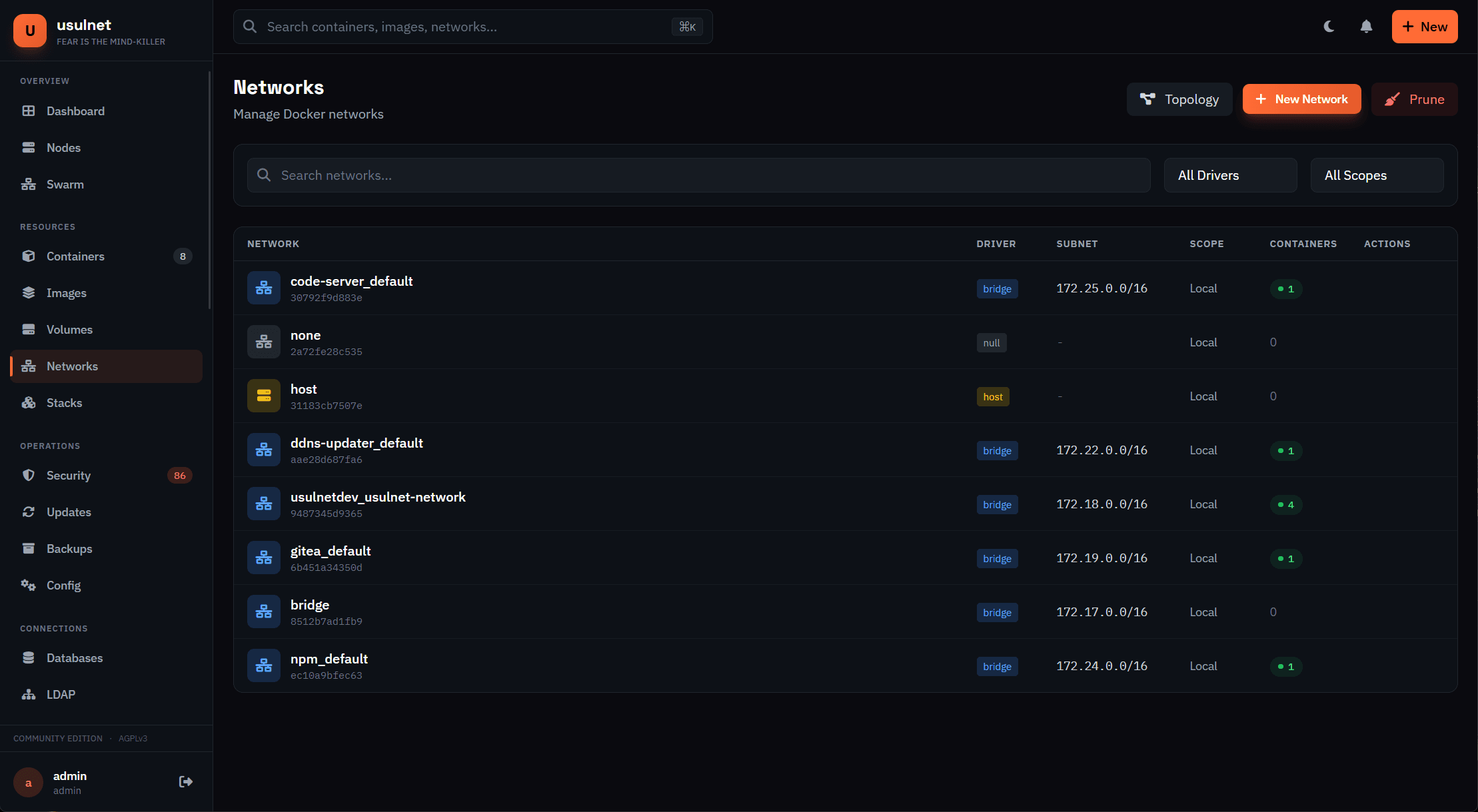usulnet — DevOps & SysAdmins UI screenshot 13