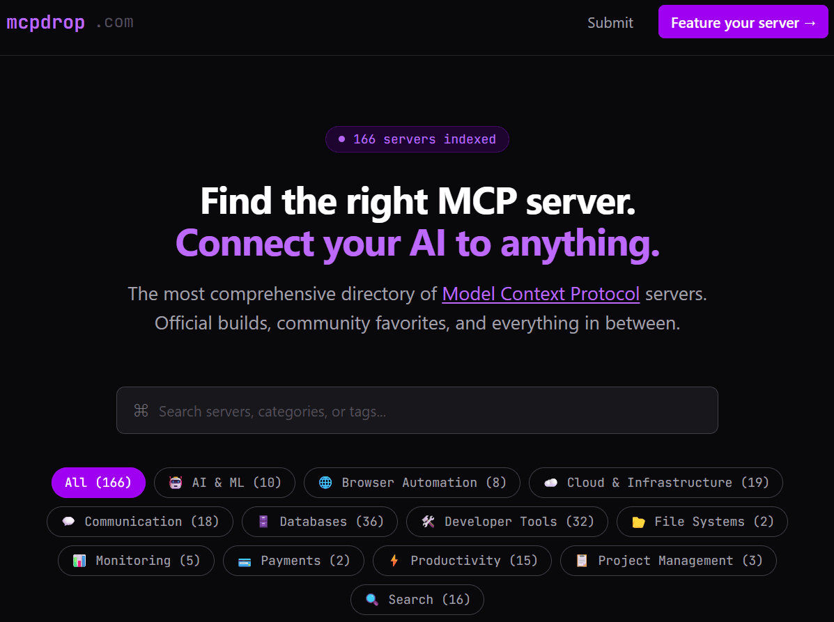 mcpdrop.com screenshot 1