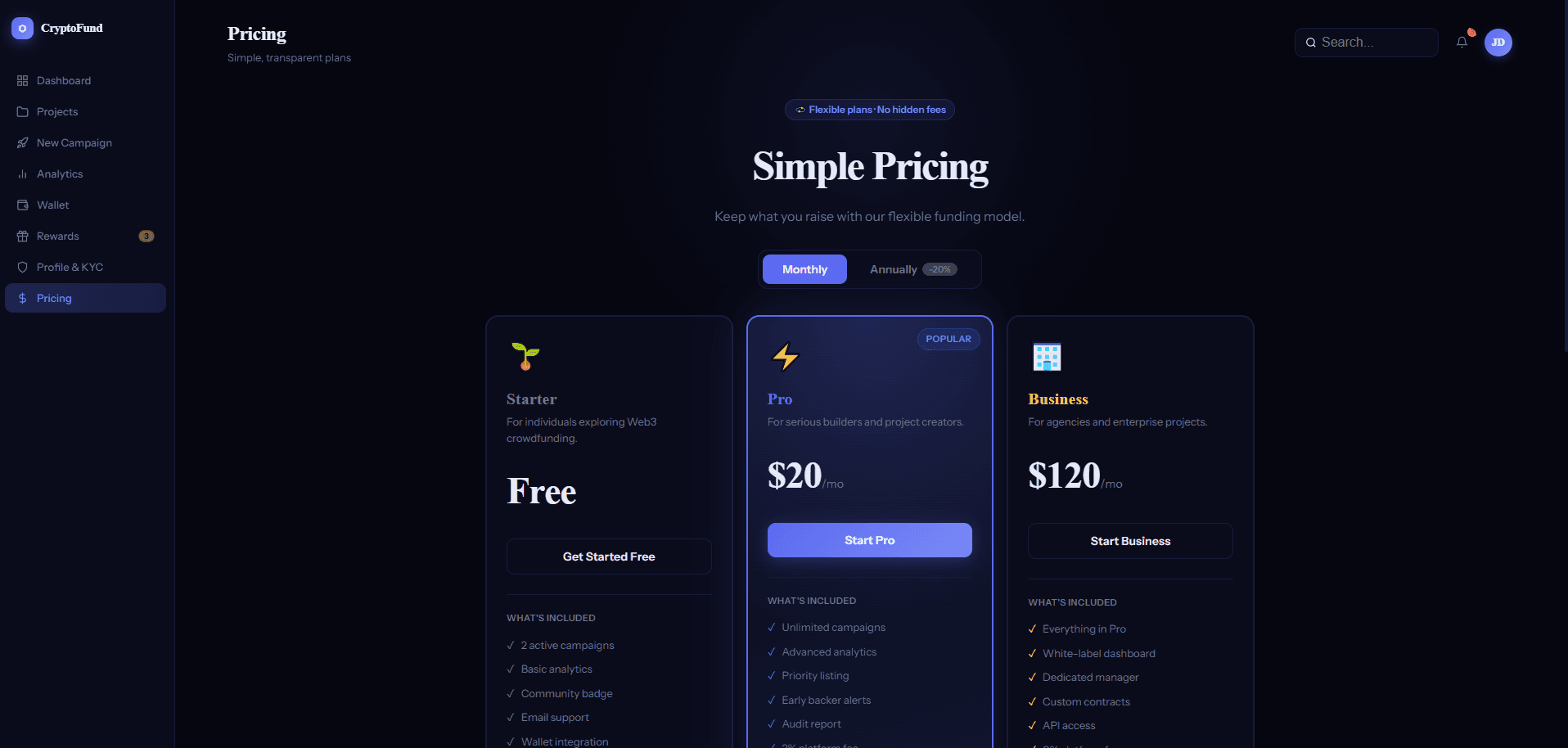 FundChain screenshot 2