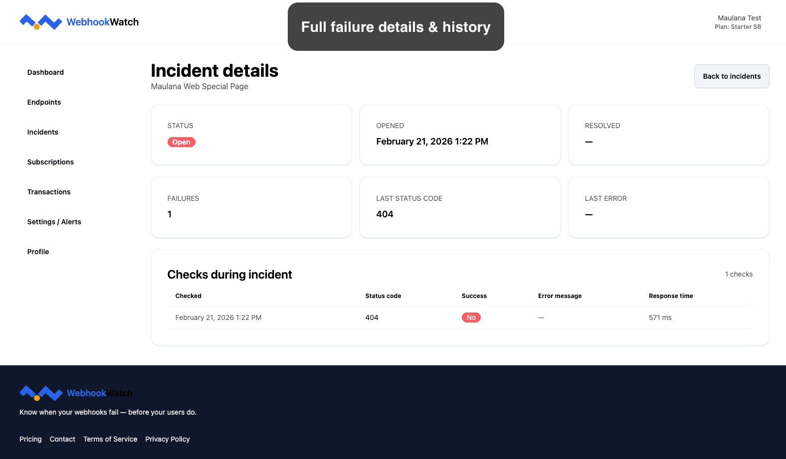 WebhookWatch screenshot 3