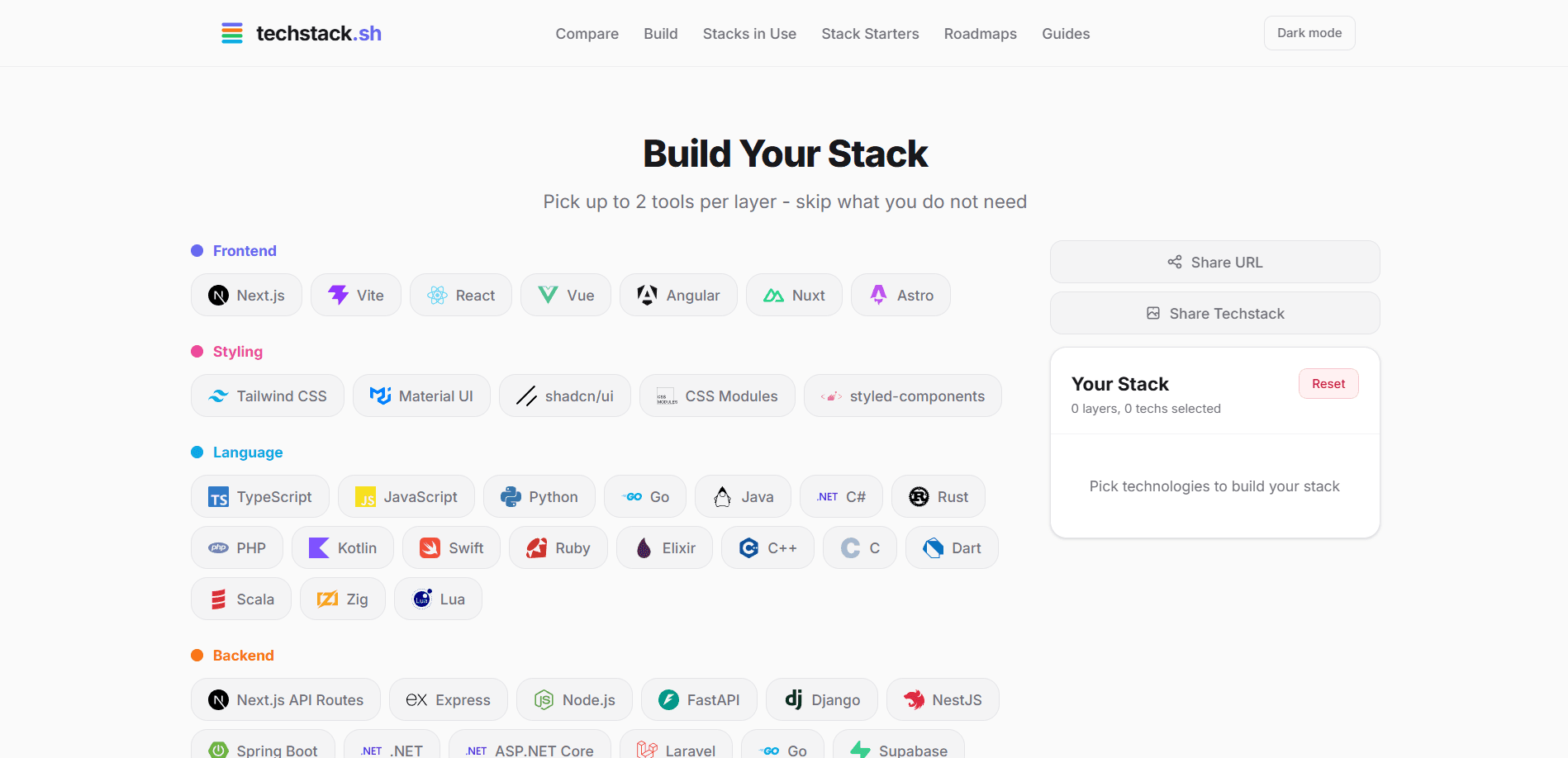 techstack.sh screenshot 3