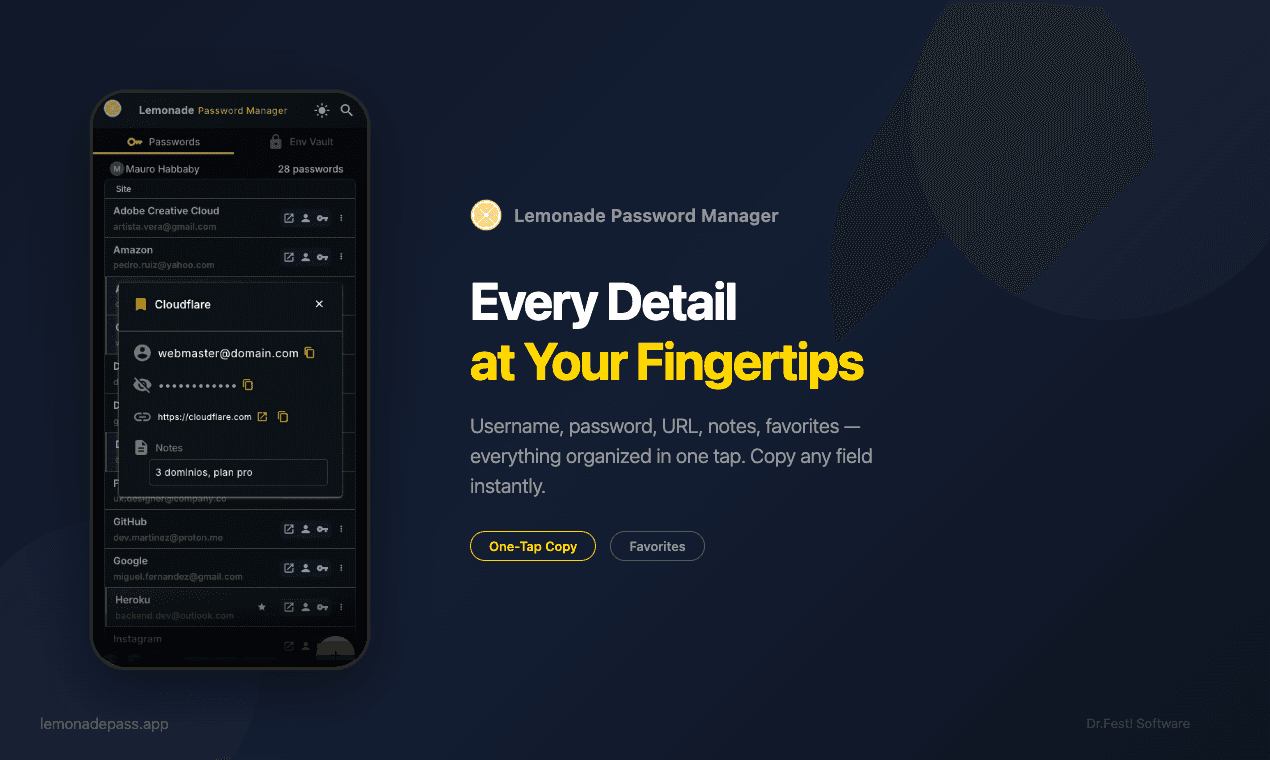 Lemonade Password Manager screenshot 7