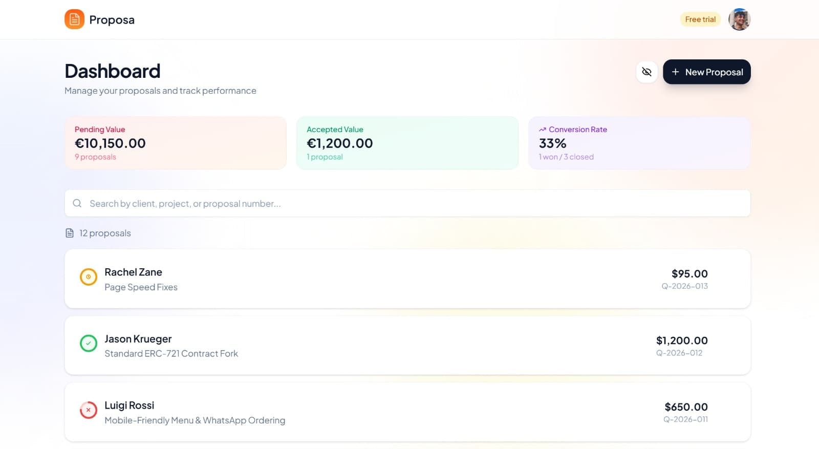 Proposa screenshot 2