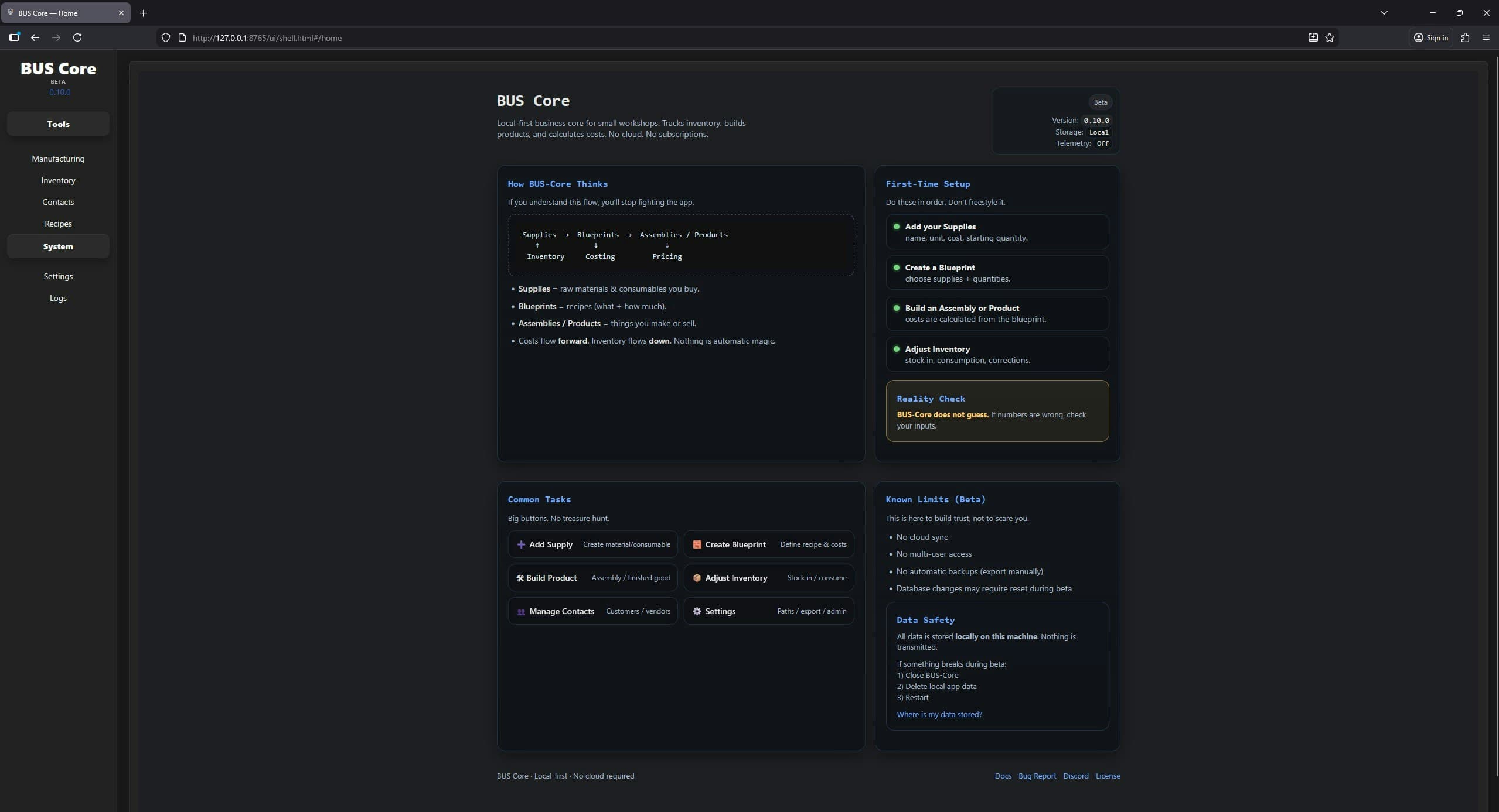BUS Core screenshot 1