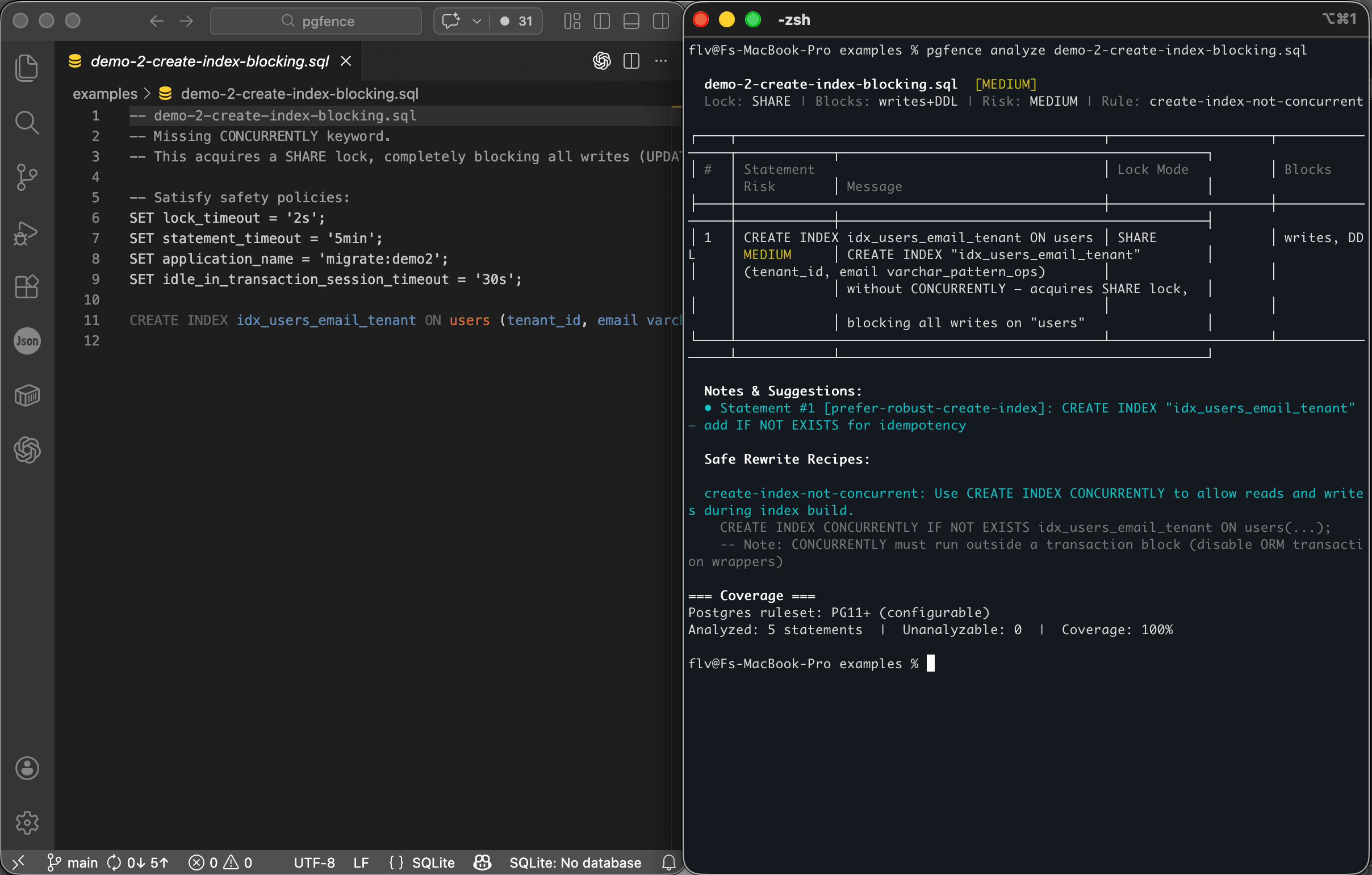 pgfence screenshot 2