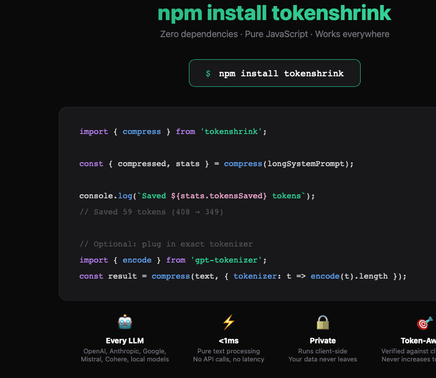 Same AI, fewer tokens. Free forever screenshot 3