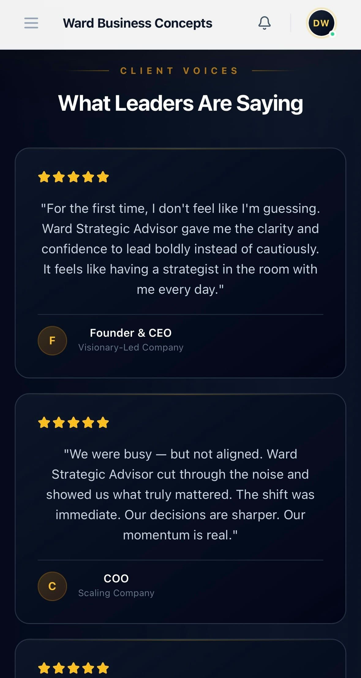 Ward Strategic Advisor (WSA) screenshot 17