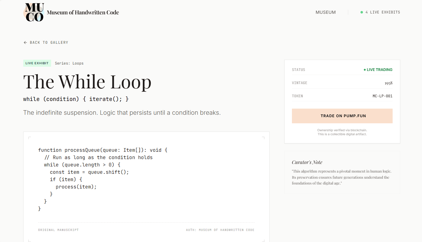 Museum of Handwritten Code screenshot 3