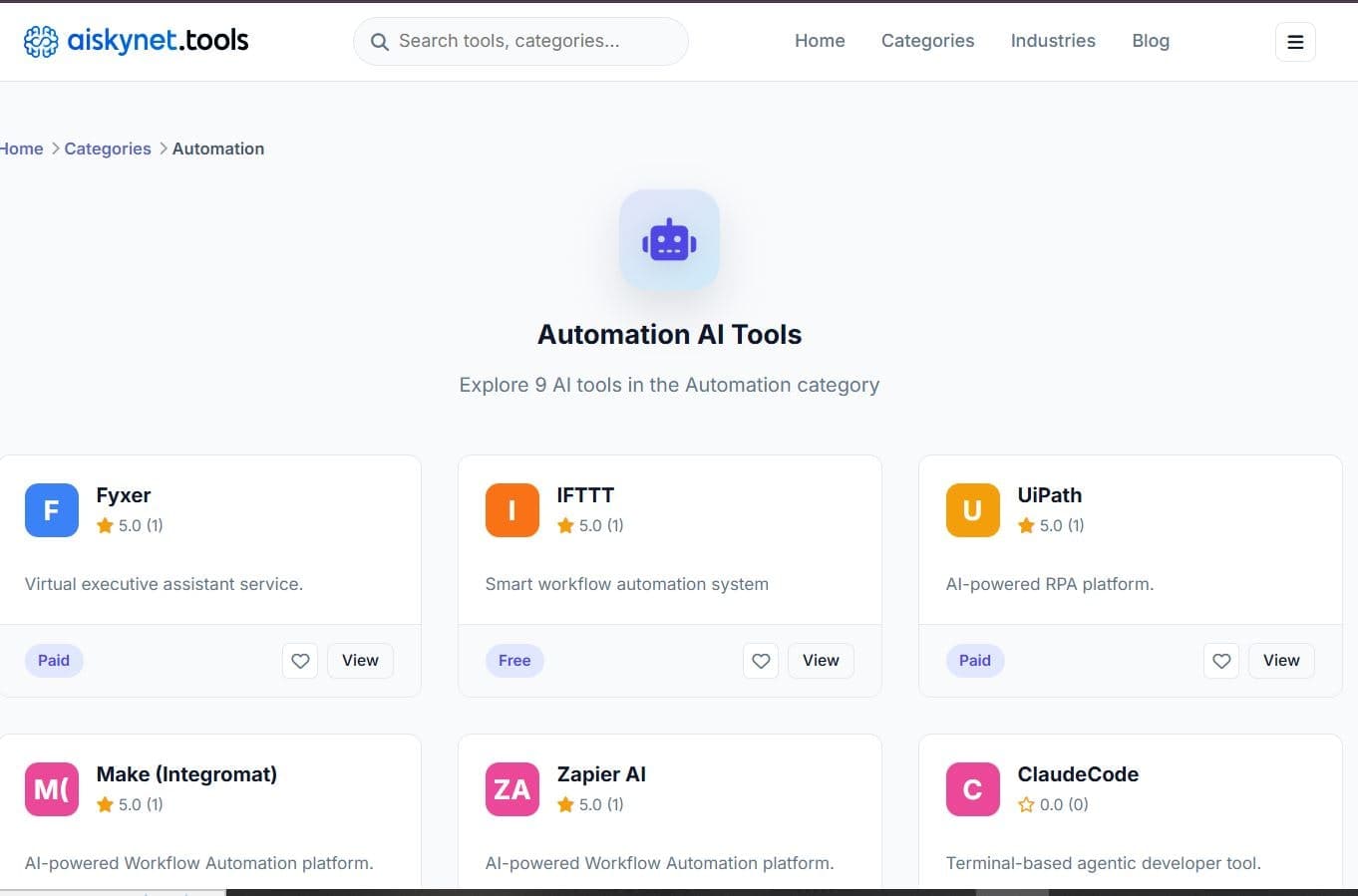 Automation AI Tools - Ai Skynet screenshot 1