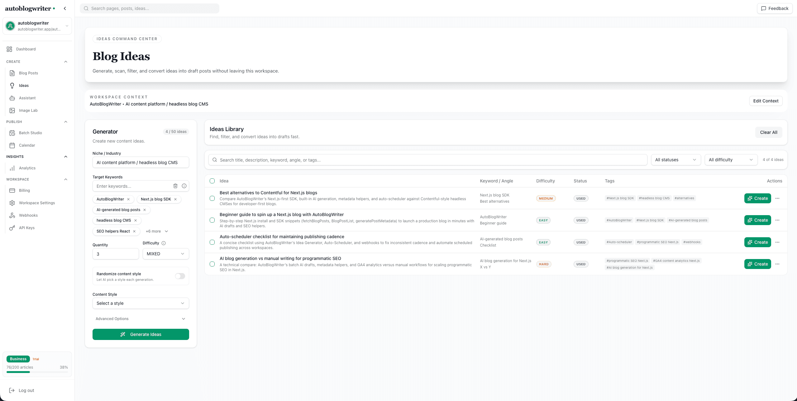 Autoblogwriter screenshot 3