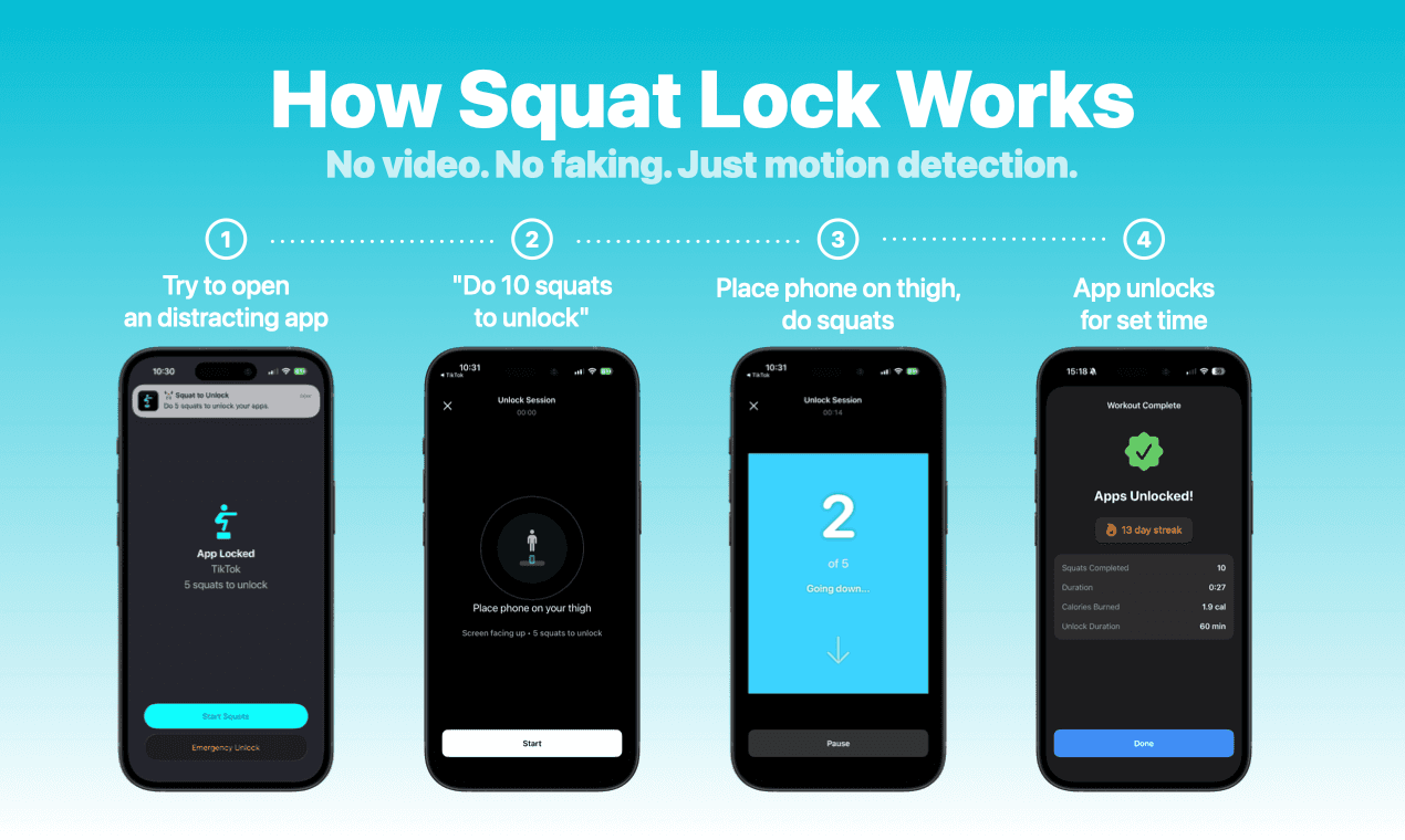 Squat Lock: Earn Your Screen Time screenshot 2