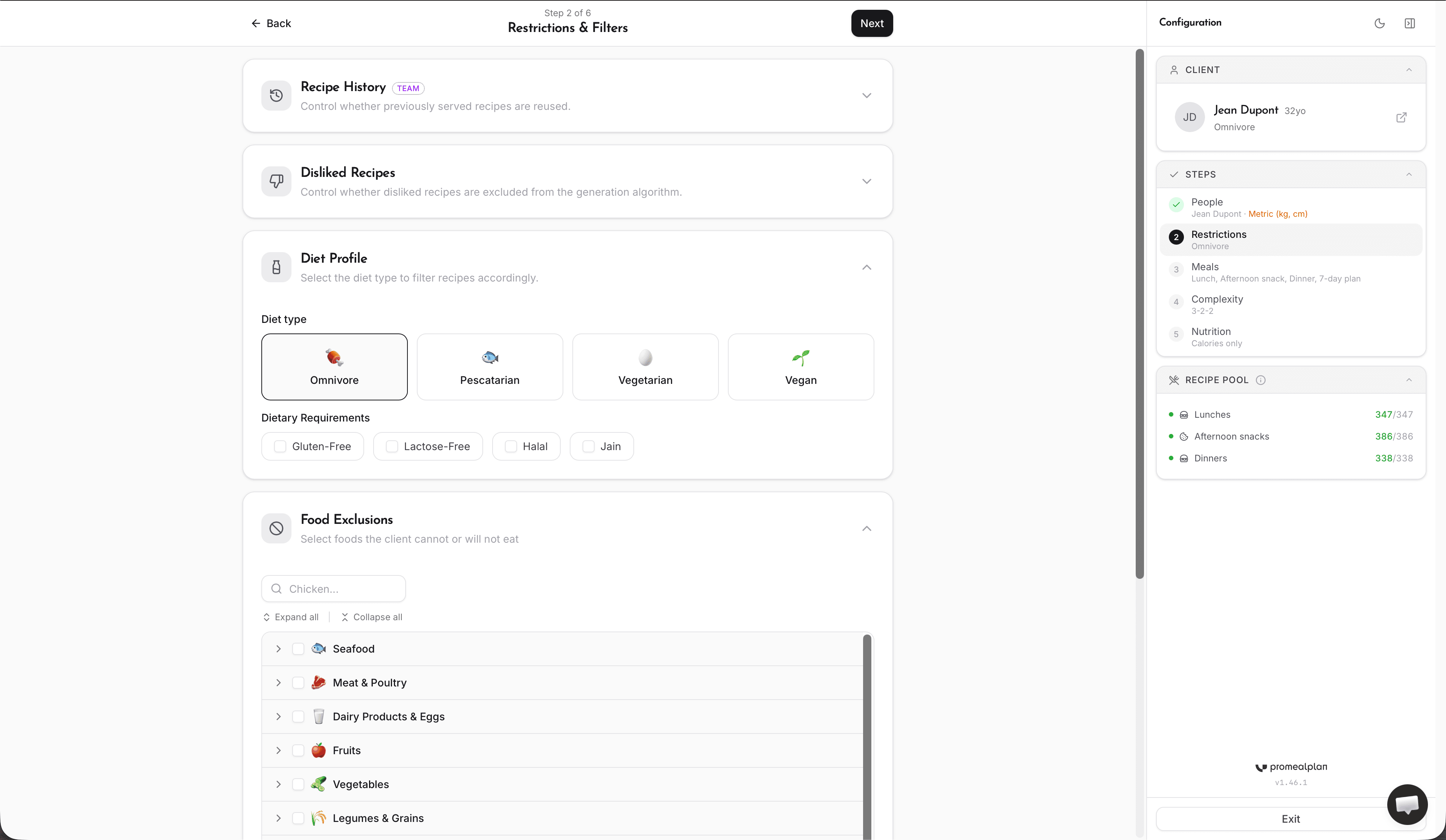 Promealplan screenshot 8