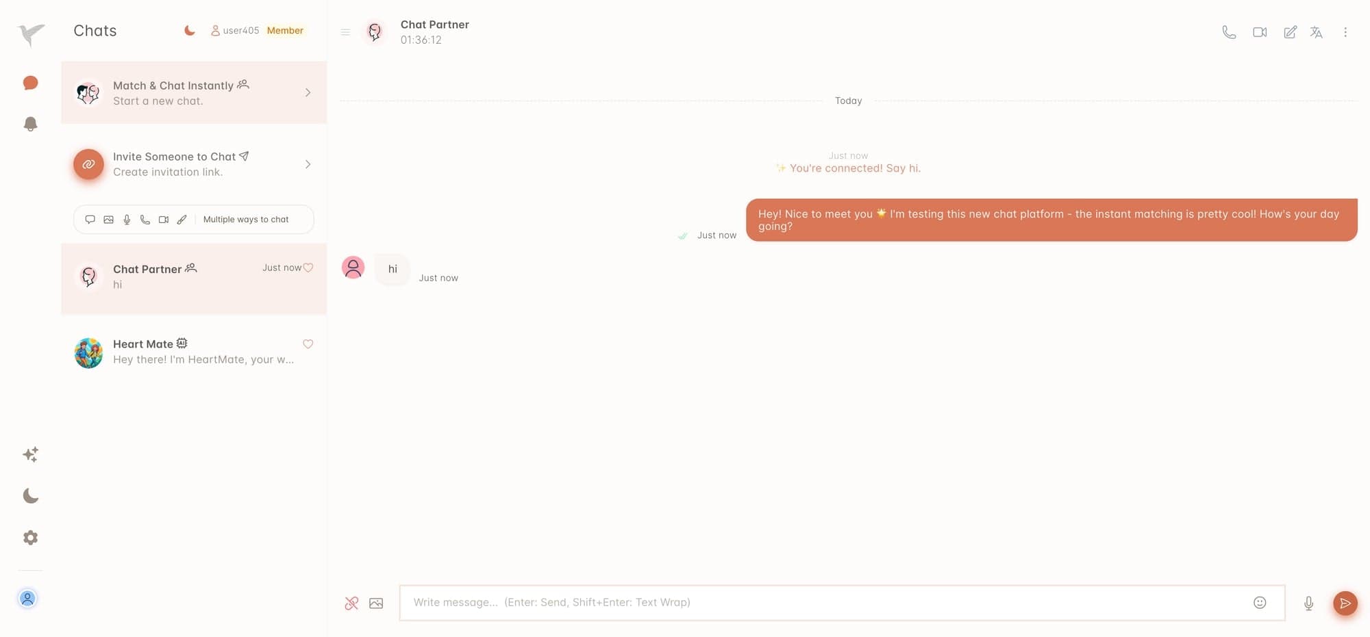 ThXChat screenshot 2