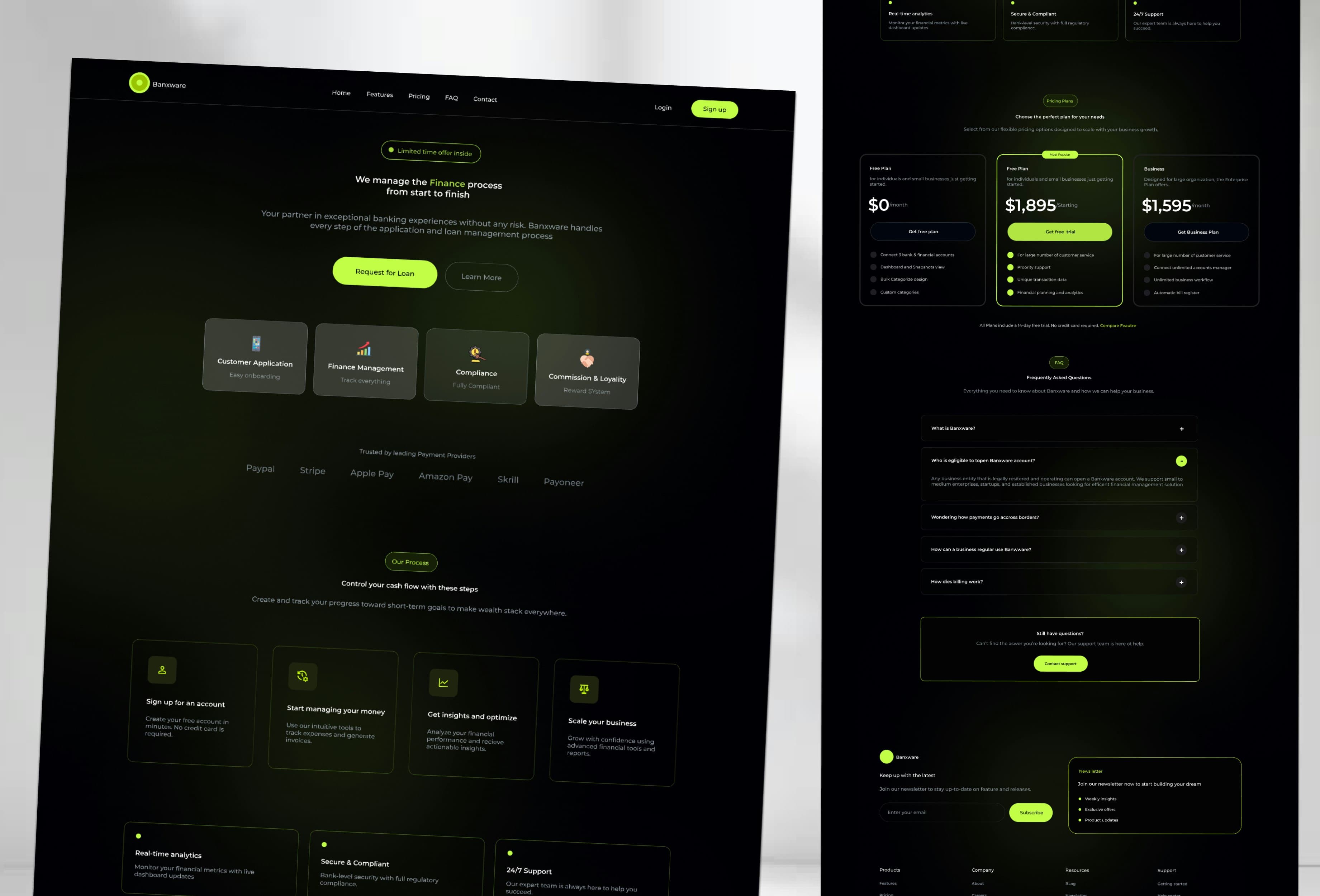 Banxware SaaS Landing Page Template screenshot 3