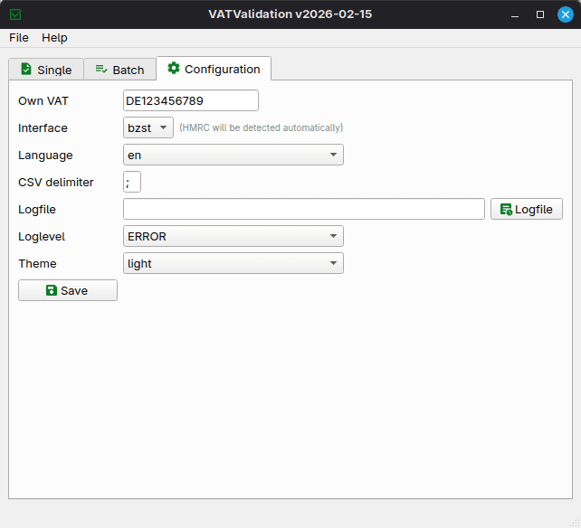 VATValidation screenshot 2