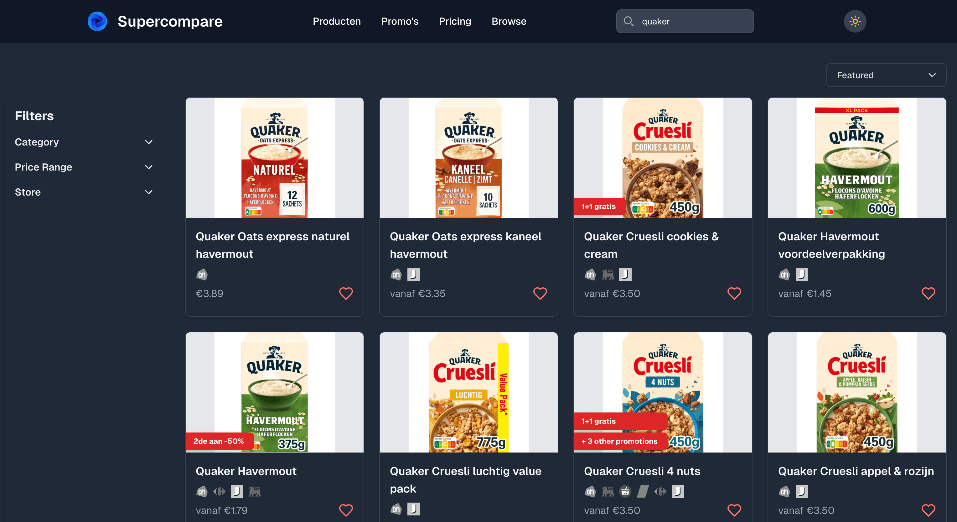 Supercompare screenshot 2
