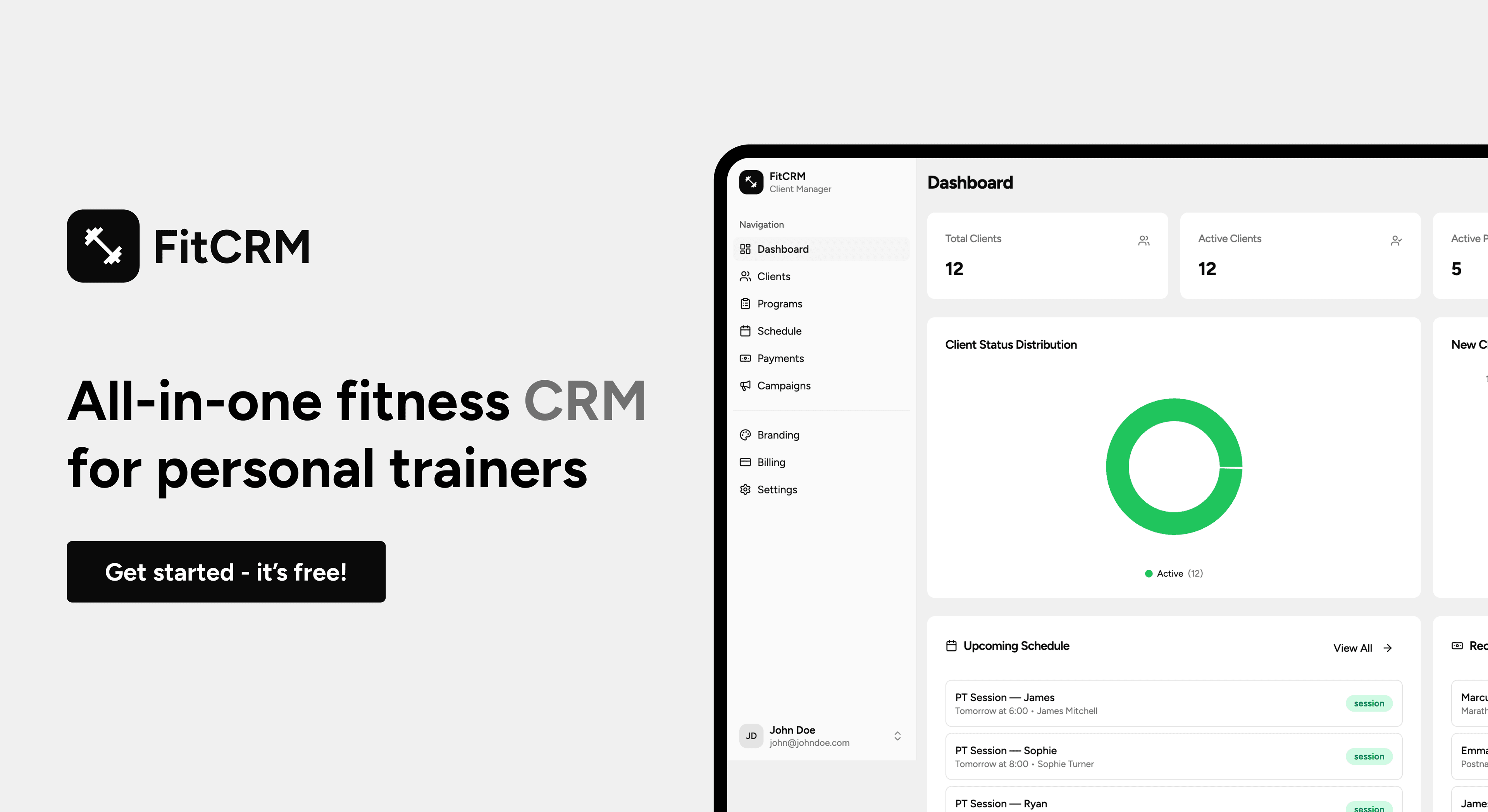 FitCRM screenshot 1