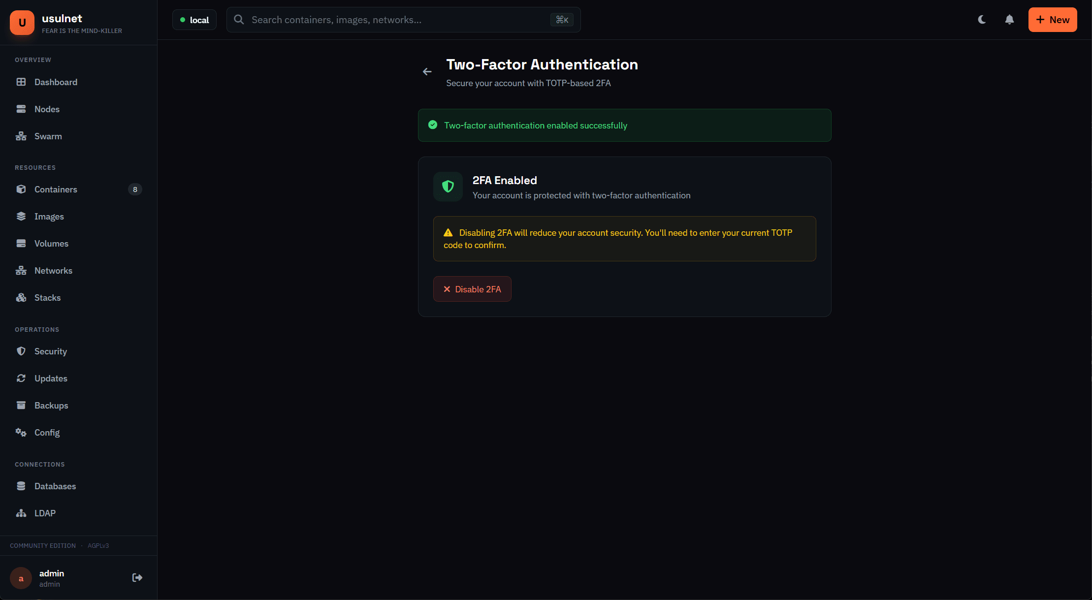 usulnet — DevOps & SysAdmins UI screenshot 5