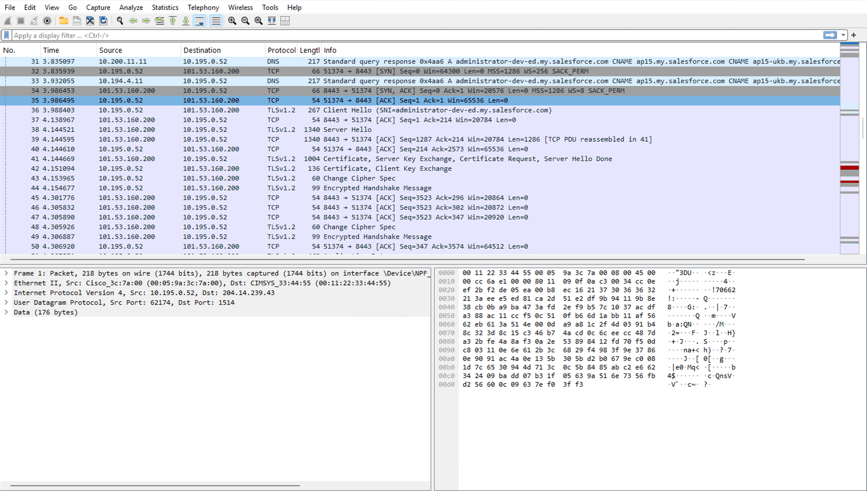 PCAP Analyser screenshot 1