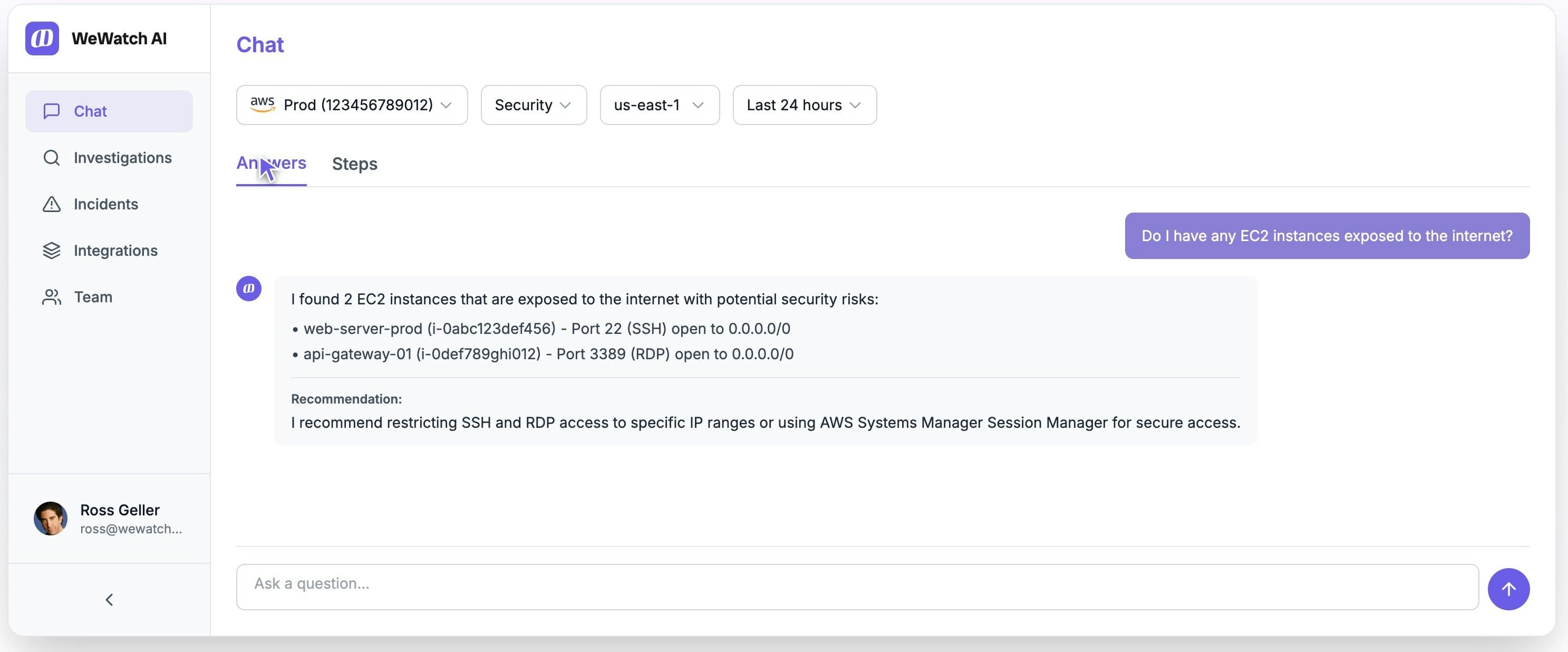WeWatch AI - Investigate alerts faster screenshot 1
