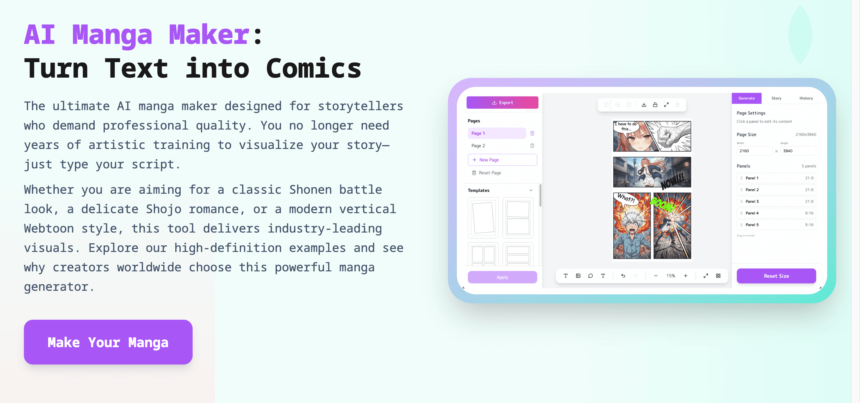 AI Manga Maker screenshot 1