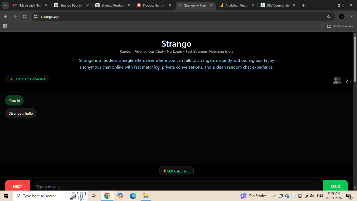 Strango — Talk to Strangers Instantly screenshot 1