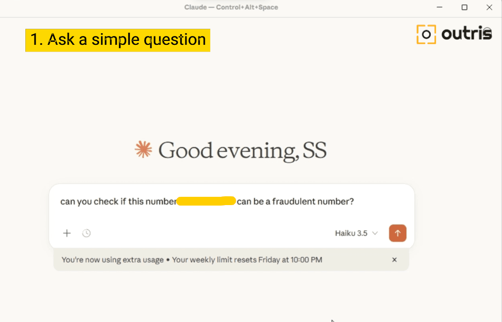 Outris Identity MCP screenshot 3