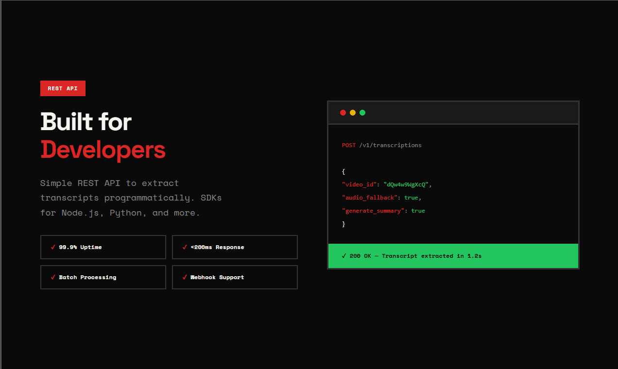 Youtube Transcript API screenshot 5