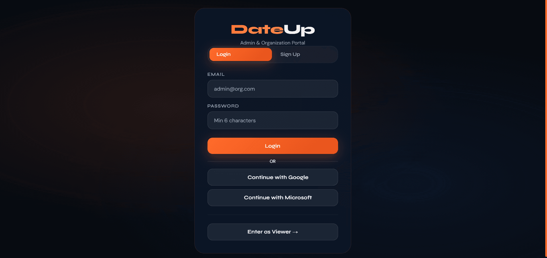 DateUp screenshot 1