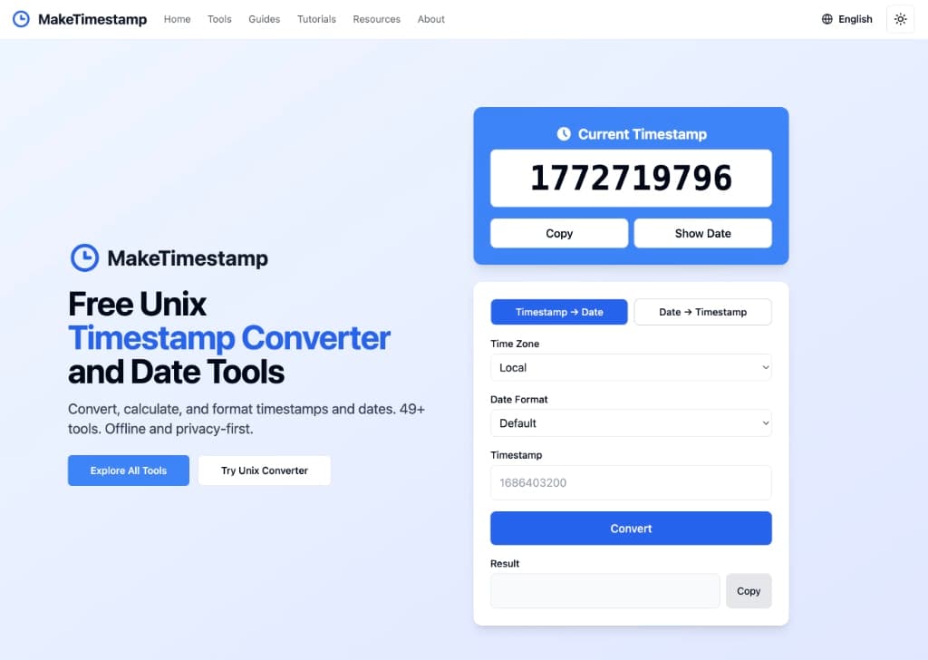 MakeTimestamp screenshot 1