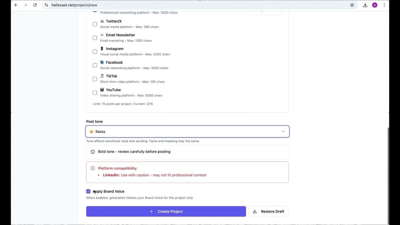 HelixCast screenshot 1