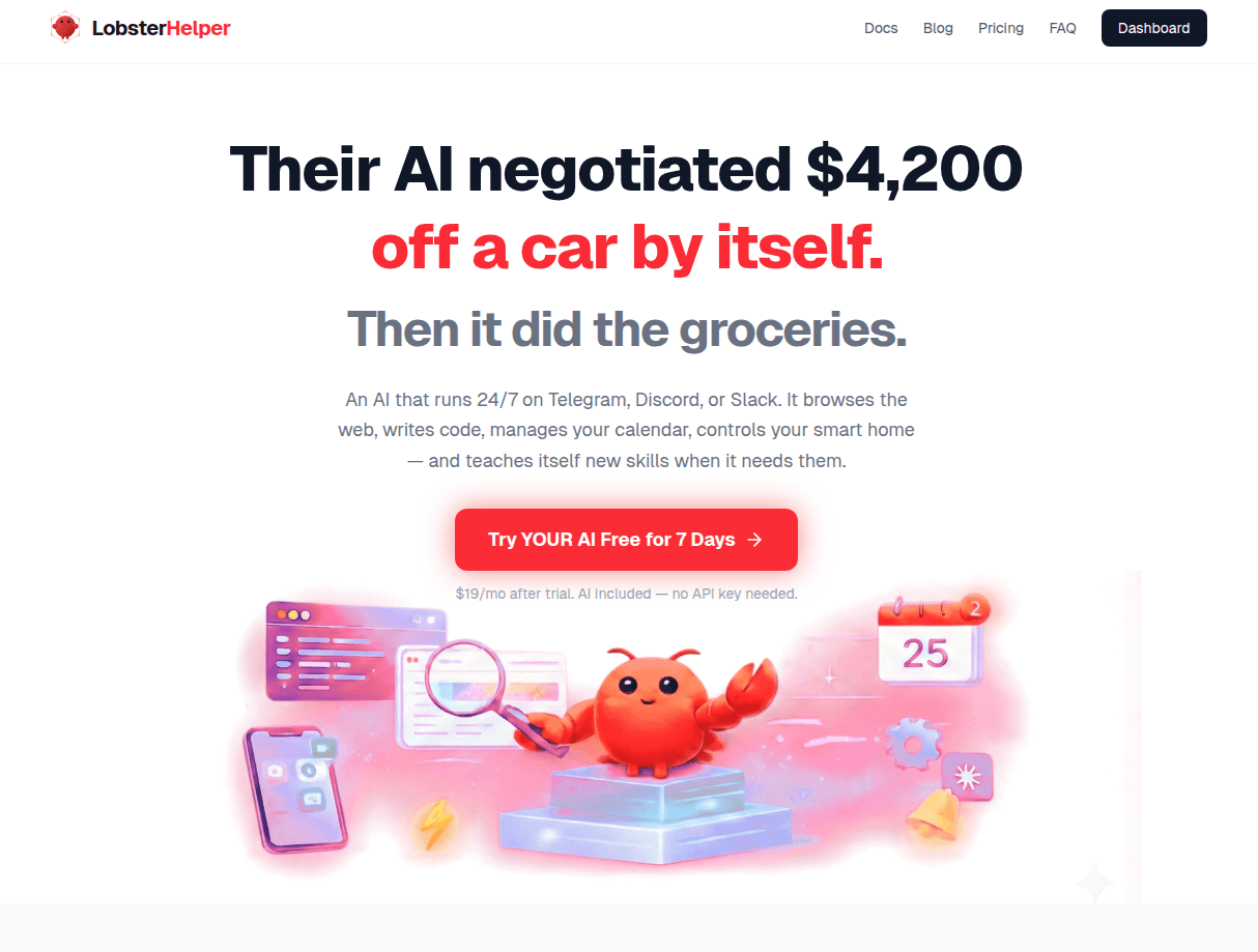 LobsterHelper screenshot 1