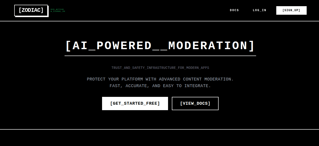 Zodiac Platform screenshot 1