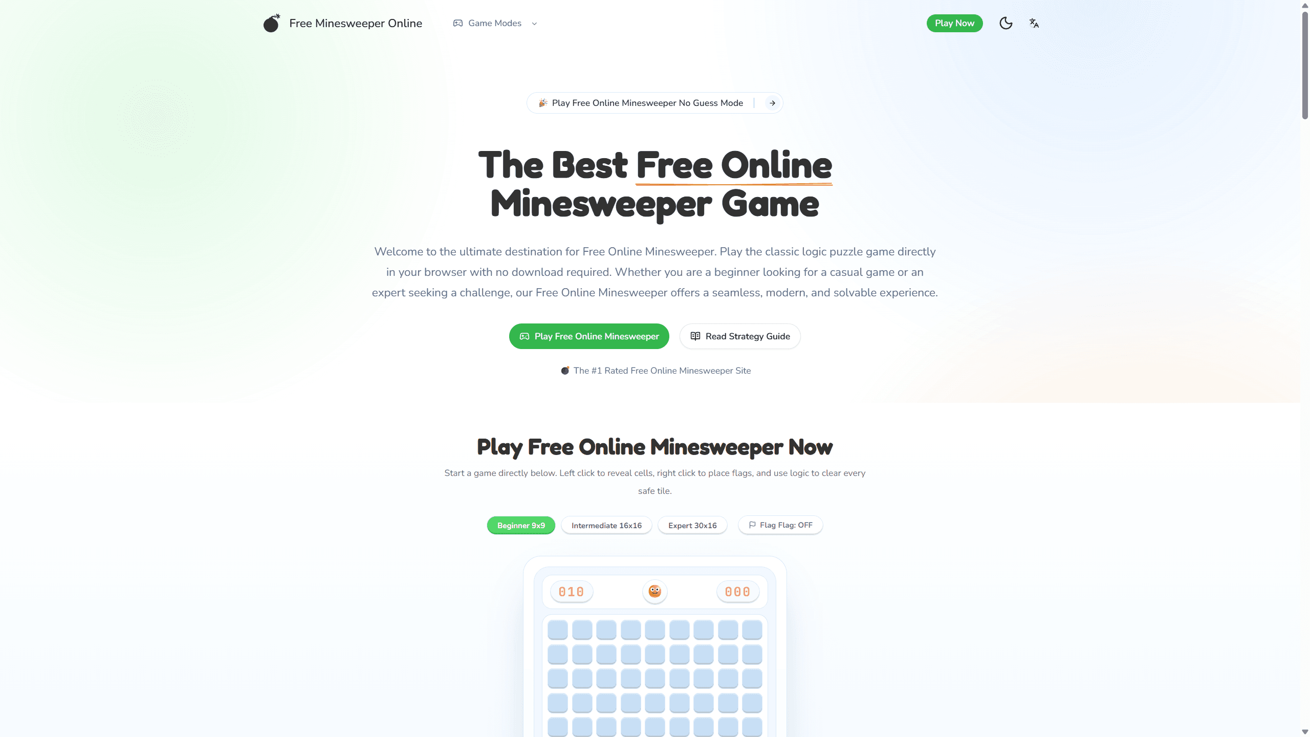 Free Online Minesweeper screenshot 1