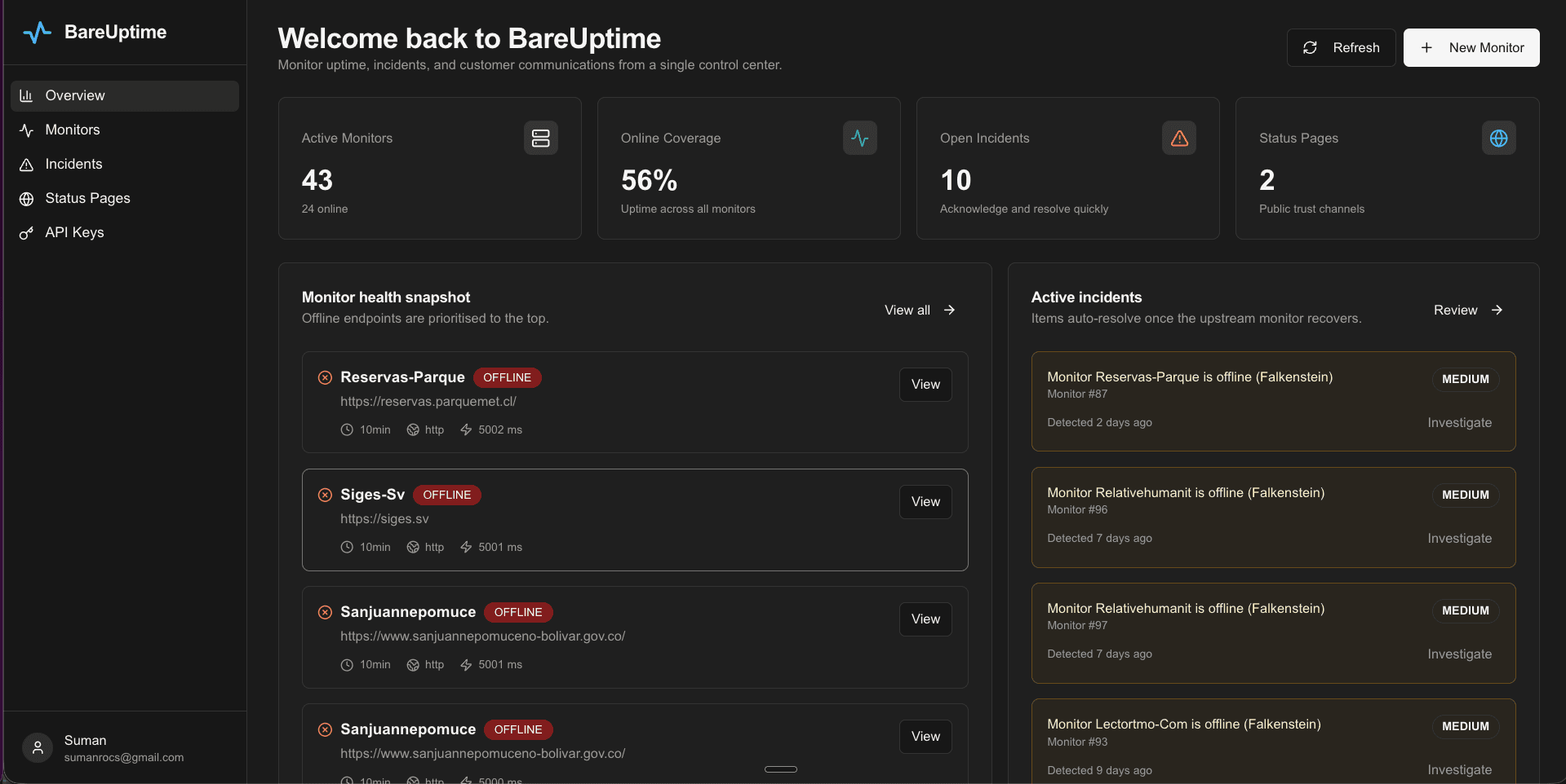 BareUptime screenshot 5