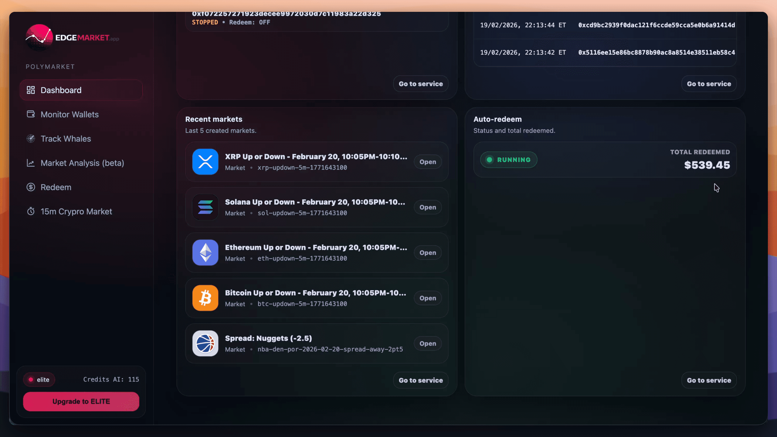 Track wallets and whales on Polymarket screenshot 3
