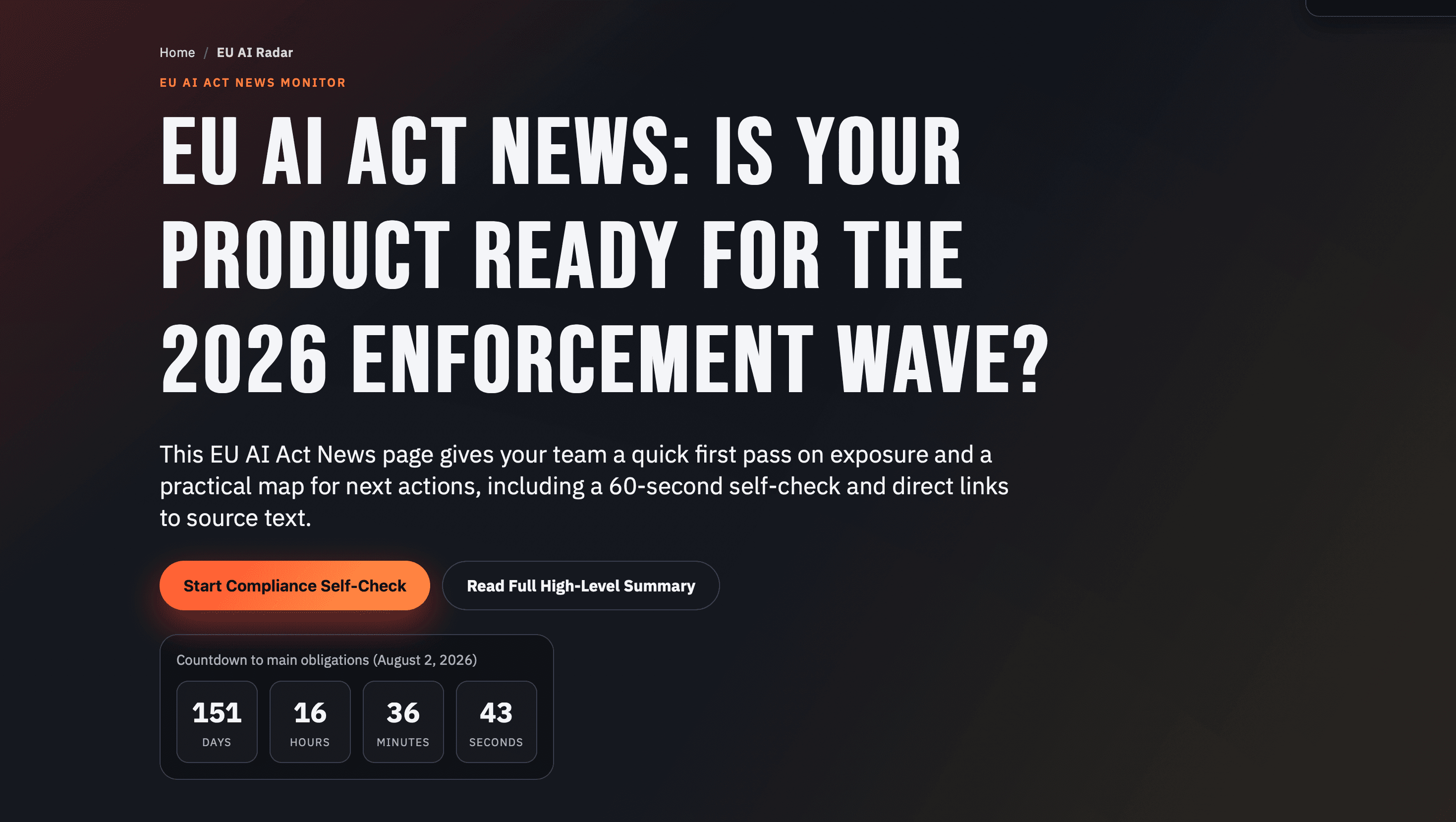 EU AI Radar screenshot 4
