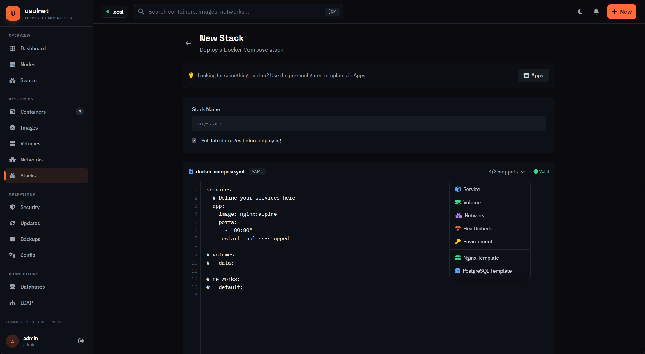 usulnet — DevOps & SysAdmins UI screenshot 18