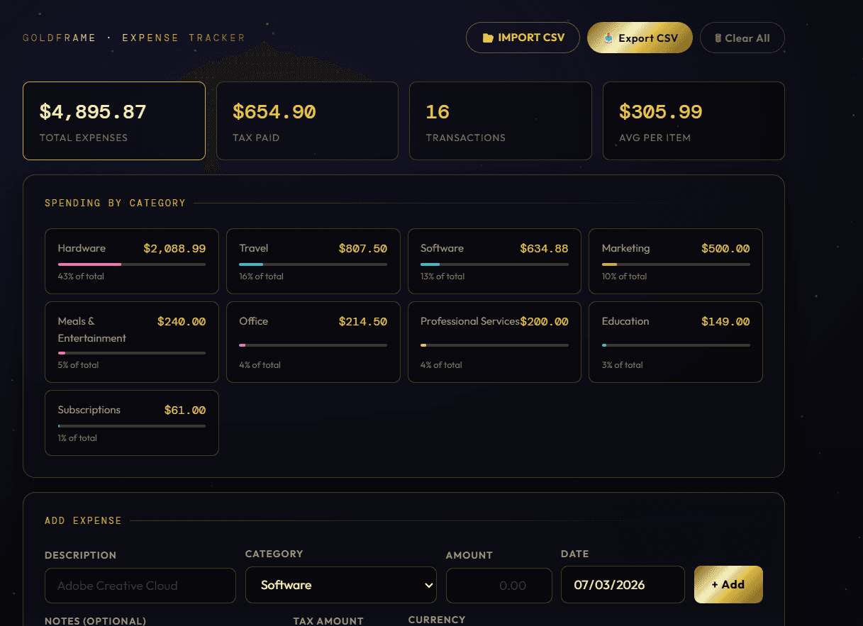 GoldFrame Agency Suite screenshot 4