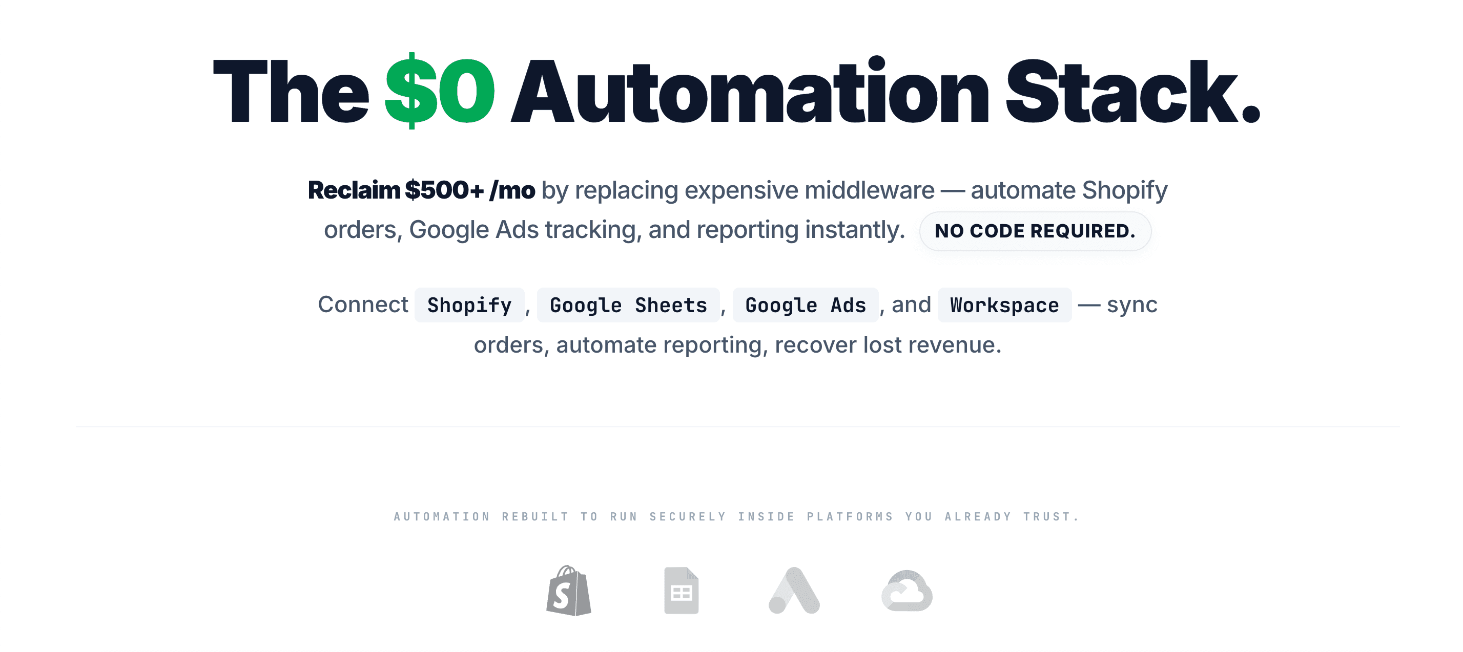 $0 Shopify App Replacement screenshot 1