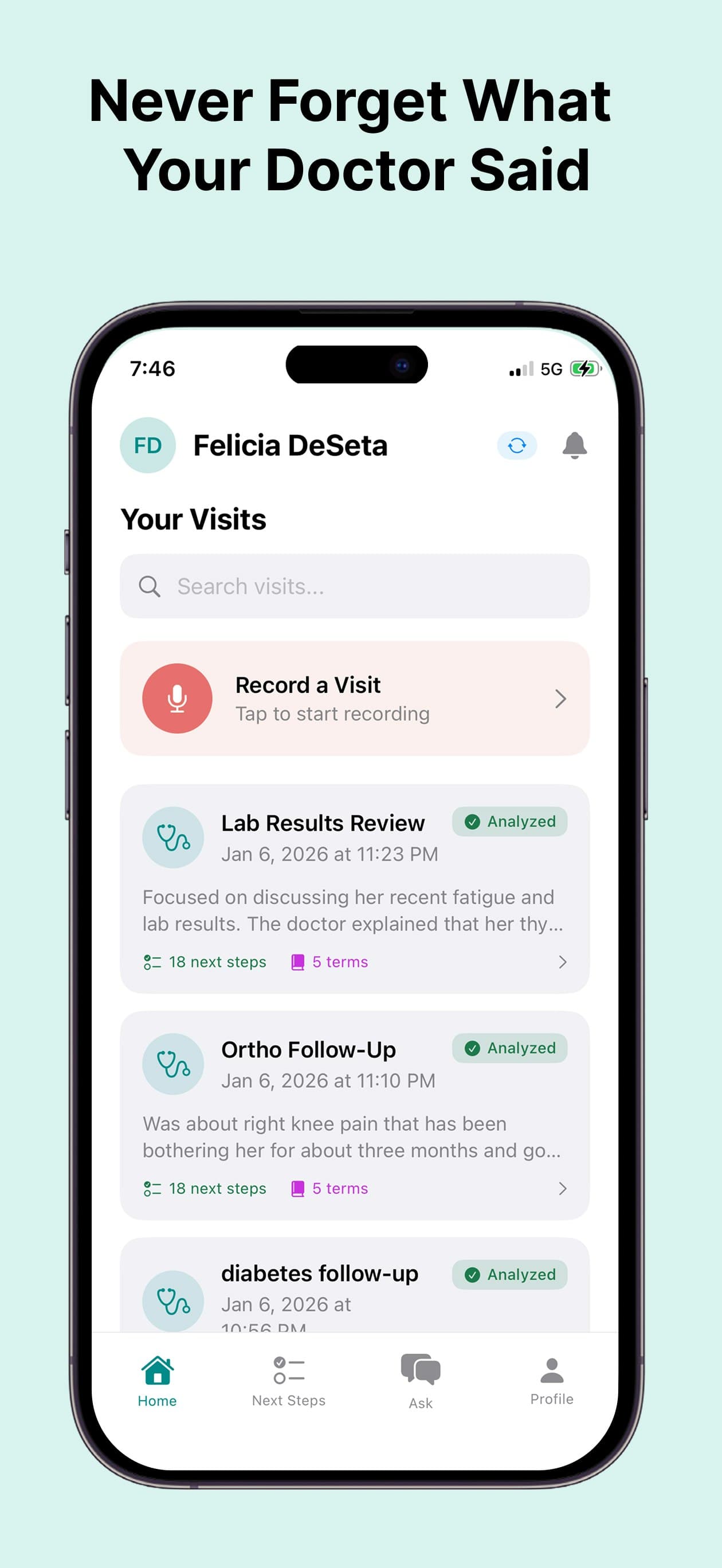 VisitRecall screenshot 2