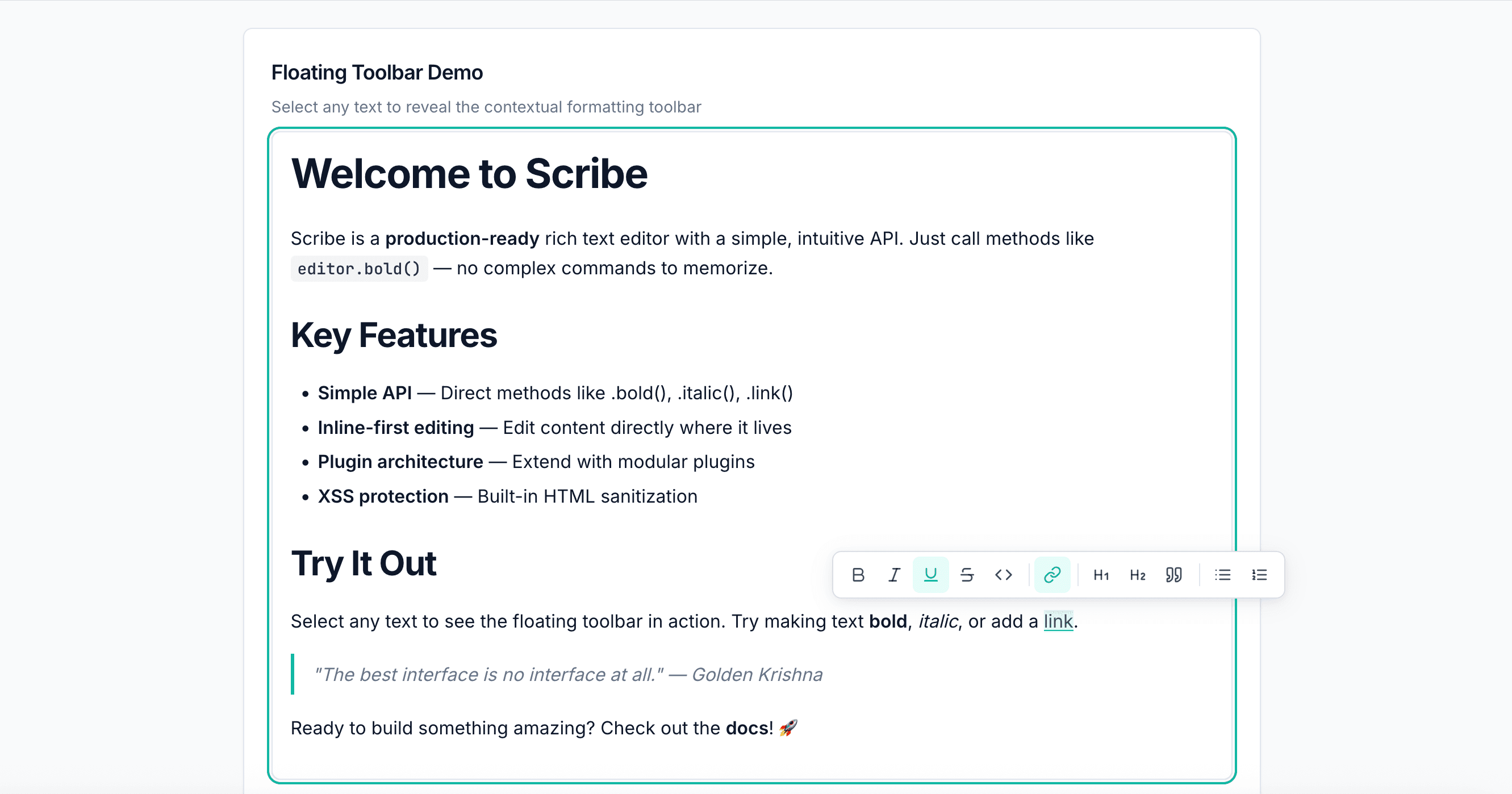 ScribeJS — Next-Gen Editor Core screenshot 2