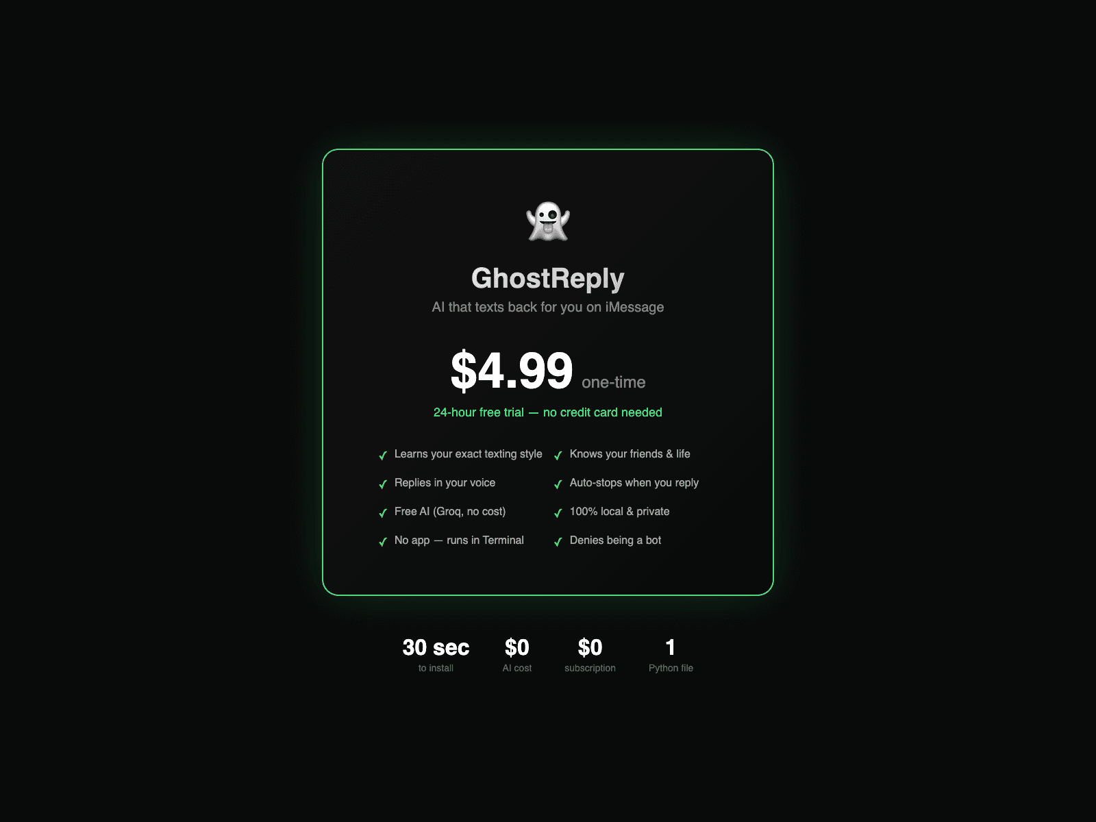 GhostReply screenshot 2