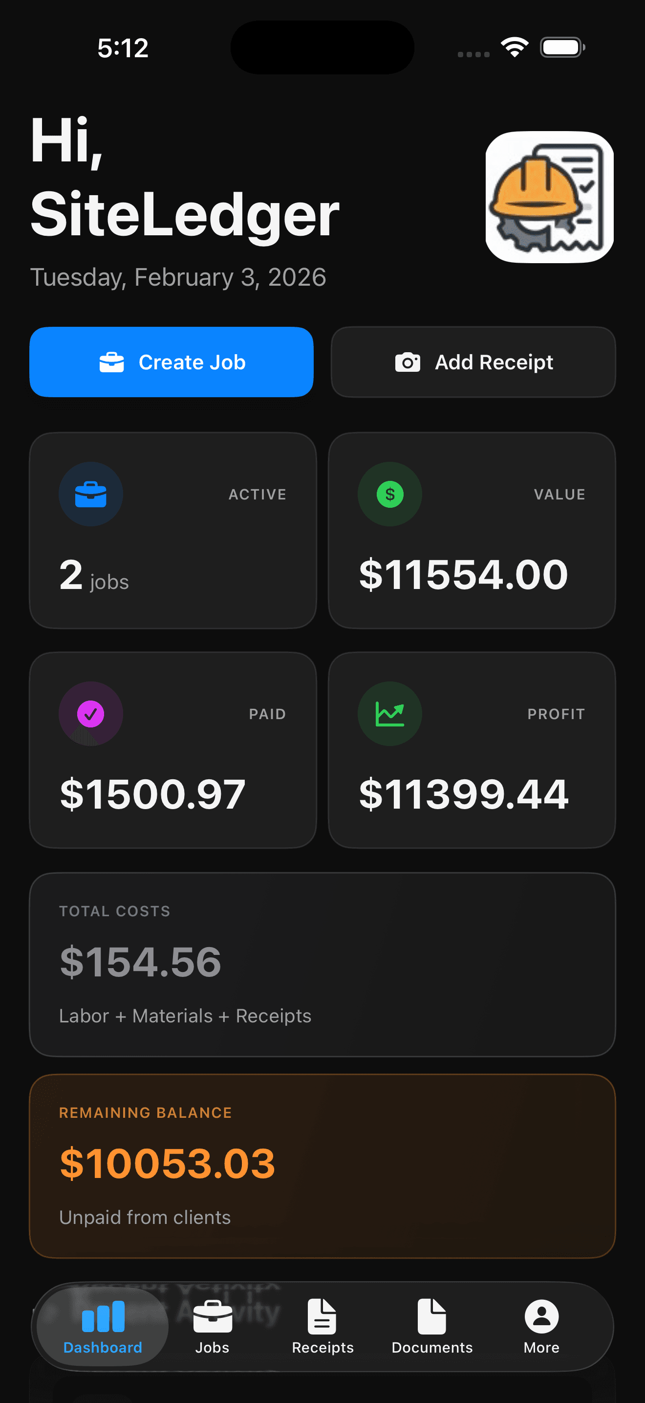 SiteLedger screenshot 2