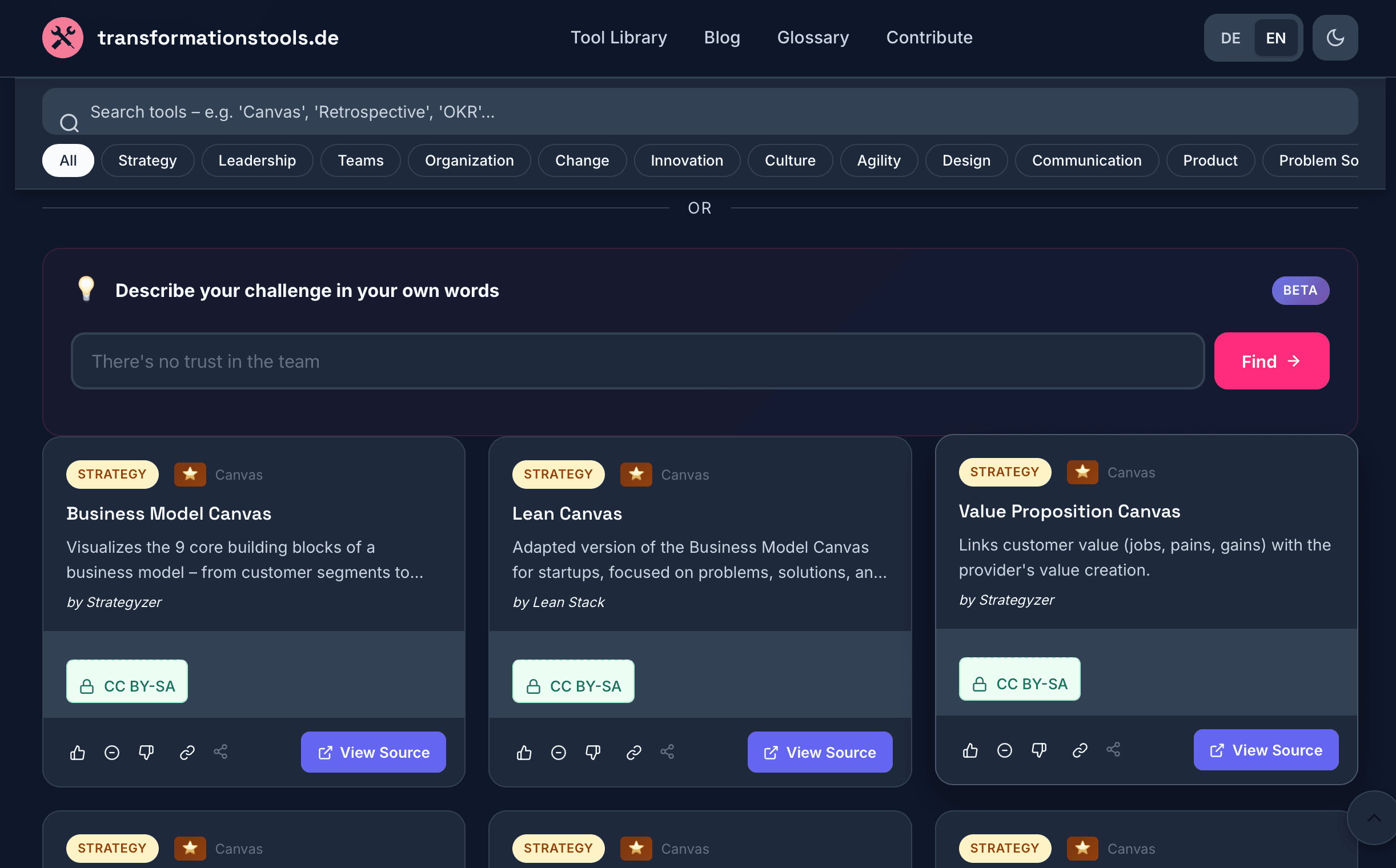 Transformationstools screenshot 3